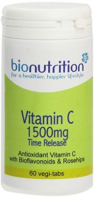 Bio Nutrition Vitamin C 1500mg Time Release - Antioxidant Vitamin C with Bioflavonoids - 60 vegi-tabs