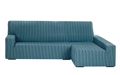 Martina Home - Copridivano Elastico per Chaise Longue Braccio Destro 32x42x17 cm Blu, tela