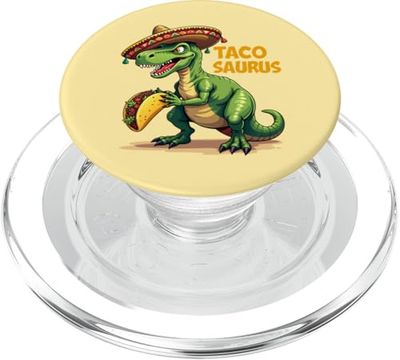 Tacosaurus TRex Sombrero Cinco de Mayo Amantes del Taco Mexicano PopSockets PopGrip para MagSafe