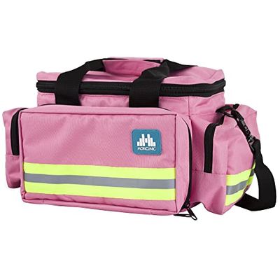 Mobiclinic, Bolsa asistencia sanitaria ligera, Bolsa de Rescate Profesional, Capacidad de más de 21 litros, con Asas reforzadas, Bandas reflectantes, Amplia, Resistente, Rosa