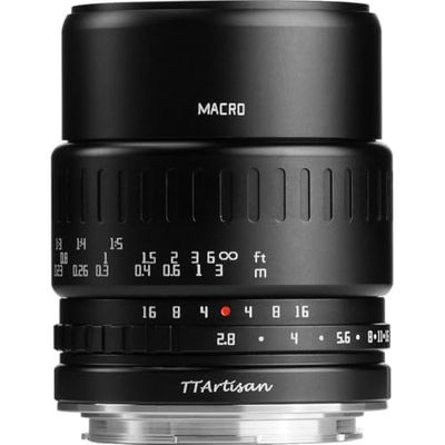 TTArtisan Obiettivo 40mm F/2.8 con corpo in metallo compatibile con attacco APS-C L (Macro) - Nero