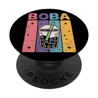 Té de burbujas Boba Pastel Té Boba PopSockets PopGrip Adhesivo