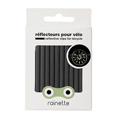 Rainette | reflektorer för cykelhjul | antracitgrå | 360° reflektion | 12 stycken