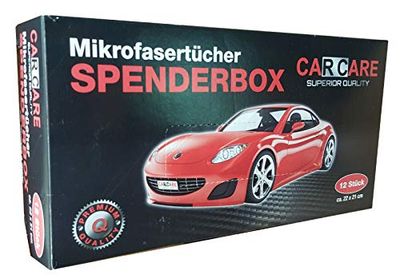D2K2 Car Care Boîte de 12 Chiffons en Microfibre pour Loisirs Maison et Voiture lavables réutilisables Longue durée