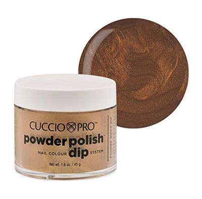 Cuccio Powder Polish - Dip Acrylic Nail Colour Dip System - 45g (1.6 oz) Dipping Powder - Brown Sugar