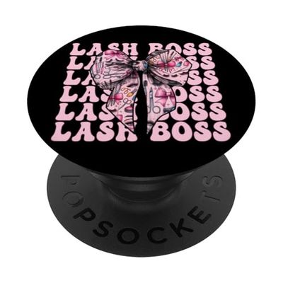 Lash Boss Lash Tech Técnico de pestañas Chica Mamá Coqueta PopSockets PopGrip Adhesivo