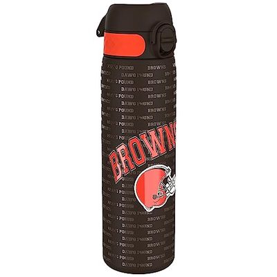 Ion8 Botella Agua Delgada, Sin Fugas, Acero Inoxidable, NFL Browns