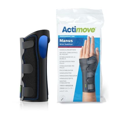 Actimove Professional Line Manus Wrist Stabiliser, Right/Left Hand, Black, Small