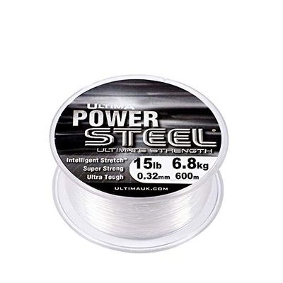 Ultima Power Steel Super Strong Mono Fishing Line - Crystal, 600m, 0.32 mm - 15.0 lb
