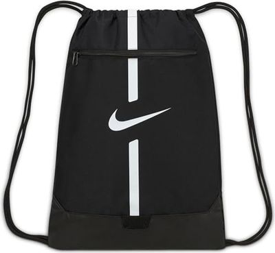 Nike Unisex – vuxen Academy gympapåse ryggsäck, svart/vitt, MISC