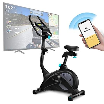 Bluefin Fitness Tour FIT motionscykel | Motionscyklar för hemmagym | Pulsmätare | Kompatibel med Kinomap | Träningscykel | LCD-konsol | Motionscykel med magnetiskt motstånd