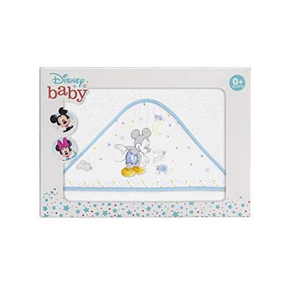 Interbaby Mk004-11 - badhanddoek Disney Mickey Mouse in wit en blauw, 0,2 kg