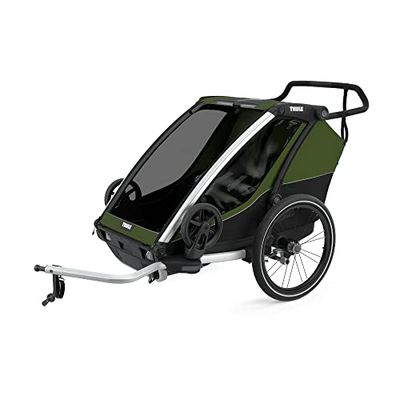 Thule Chariot Cab Remorque Vélo Multisports Aluminum/Cypress Green One-Size