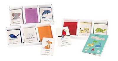 Cefa Toys- Animales y Sus Colores.Incluye 18 fichas de Animales, 3 bandejas clasificatorias,español-Ingles,Materiales eco100%,Fabricado en España.Apto para niños a Partir de 1 año.