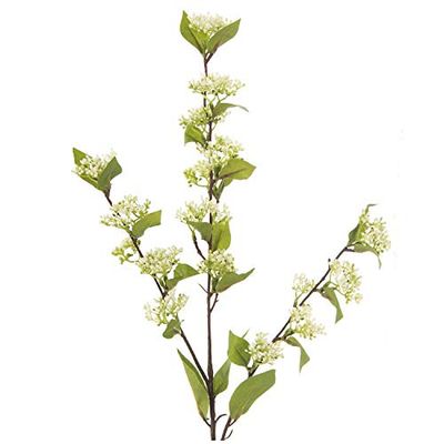 RAMA FLOR ACEBO POLIESTER BLANCA_75CM