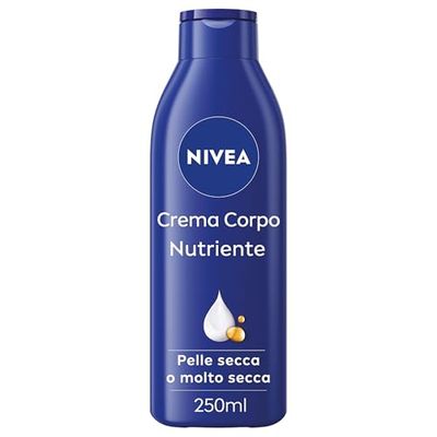 NIVEA Närande kroppskräm 250 ml, 72h kroppsfuktighetskräm berikad med ren hyaluronsyra, mandelolja och serum intensiv näring, fuktgivande kroppskräm torr eller mycket torr hud