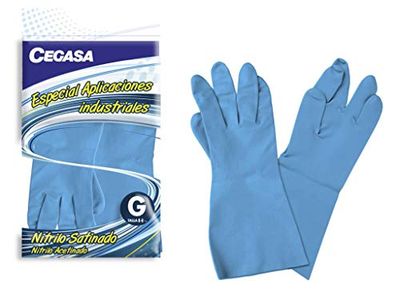 CEGASA Nitril handschoenen, blauw, T.G./8, zwart, standaard