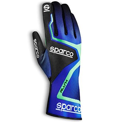 Sparco 00255605BXVF GLOVES RUSH 2020 SIZE 05 BLUE/GREEN