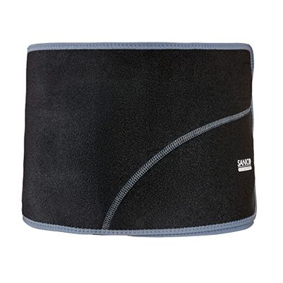 SANICO Ceinture Lombaire - Attelle orthopédique - Compression, Soutien, Soulagement Lombalgies, Circulation Sanguine, Protection du Bas du Dos - Tissu Respirant - 110x0.3x24cm