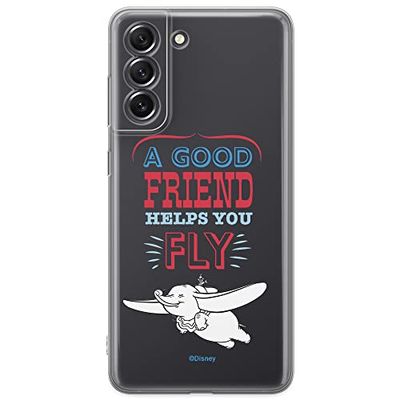 ERT GROUP mobiltelefonfodral för Samsung S21 FE originalt och officiellt licensierat Disney mönster Dumbo 004 optimalt anpassad till formen på mobiltelefonen, gedeeltelijk transparant