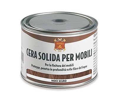 Gubra Cera Solida Mobili Lattina Noce Scuro 500ml