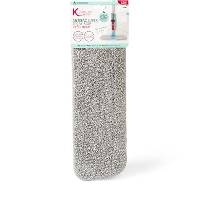 Kleeneze KL080950UFEU7 Testina di ricambio in microfibra antibatterica, Per KL067036, Trattamento con protezione antibatterica, Alta assorbenza, Può essere utilizzata bagnata o asciutta,mop in spugna