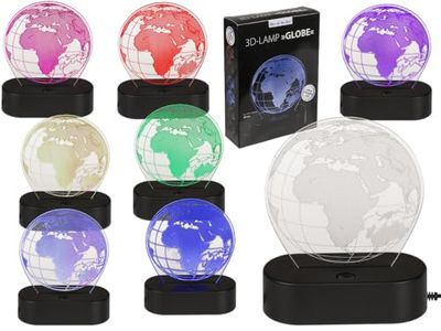 Out of the blue 3D Lamp, Globo, Multicoloured, 20 cm