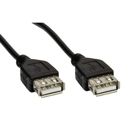 AKYGA AK-USB-06 USB 2.0 Verlenging/Data/Aansluitkabel A-vrouwelijk naar A-vrouwelijk 1,8 m zwart