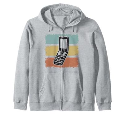 Classic Flip Phone Vintage Cellulare Cellulare Felpa con Cappuccio