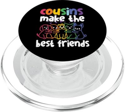 Los primos hacen los mejores amigos coloridos gatos y perros PopSockets PopGrip para MagSafe
