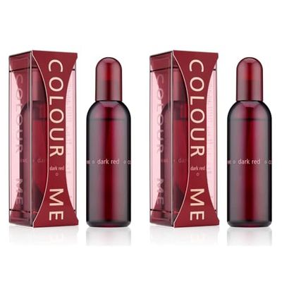 Colour Me Dark Red Perfume for Men and Women. 100ml Eau de Parfum Luxury Fragrance - Mens & Ladies Perfume, Long Lasting Perfume and Aftershave by Milton-Lloyd (Pack of 2)