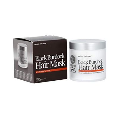 Natura Siberica FS Masque pour Cheveux Russkaja Bania Detox Growth Boost Noir Bardane 400 ml