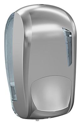 Mar Plast A91101TI - Dispensador de jabón (0,60 L, Titanio/Transparente, 232 x 114 x 124 mm)