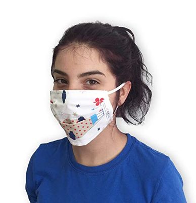 Hilding Sweden Model13 Lot de 10 masques pour le visage et le nez 100% coton lavable Motif rêve