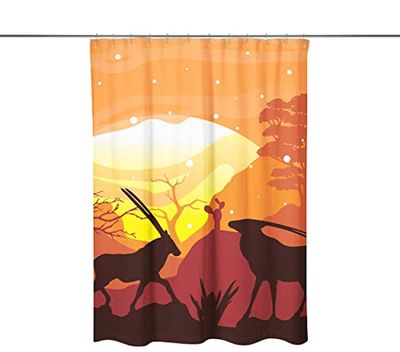 Bonamaison Shower Curtain, Polyester, Multicolor, 150x200