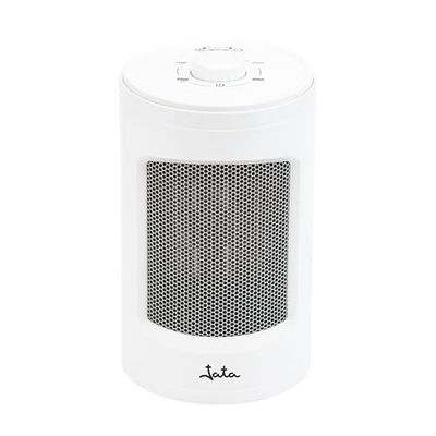 Jata JCTC1930 Keramische ventilatorkachel, energiebesparend, 1200 W, oscillerend, met instelbare thermostaat, 2 modi: 600-1200 W, compact: 13 x 13 x 23 cm, maximale veiligheid