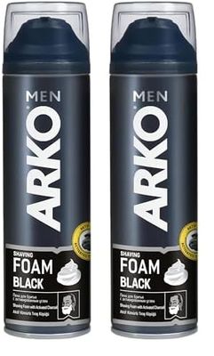 Arko Men Black Shaving Foam 200 Ml (Pack of 2) - Ocean Fresh