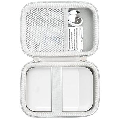 Khanka Harde hoes compatibel met Liene 2 x 3 fotoprinter smartphone mini-printer (wit, alleen tas)