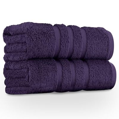 GC GAVENO CAVAILIA Premium Jumbo Bath Sheet 2 Pack - 100% Ring Spun Cotton Towels Bath Sheet - Highly Water Absorbent & Quick Dry Extra Large Bath Sheets - Soft Hotel Quality Bath Towel - Purple