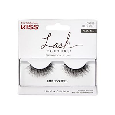 Kiss Lash Couture sintética vison, pouco vestido preto