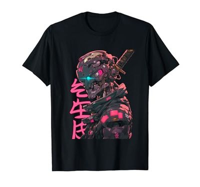 Japanese Cyberpunk Cybergoth Robot Techwear Cybercore T-Shirt