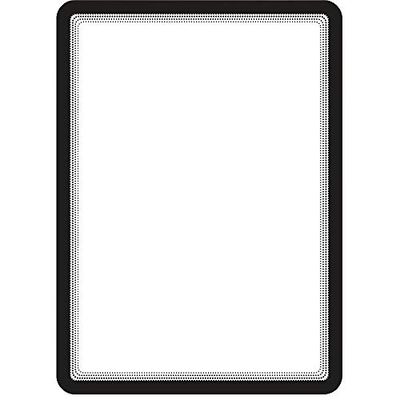 TVIEW BY TARIFOLD Sachet de 2 Pochettes Magneto cadre noir A4 dos magnétique 24,2 x 32,9 x 0,02 cm