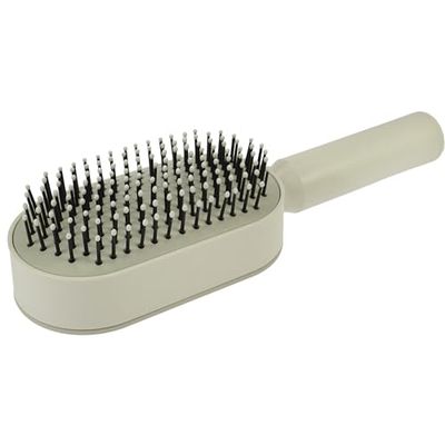 Brosse à cheveux Easy Clean en plastique Blanc