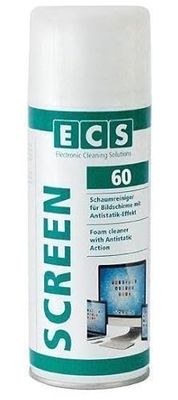 ECS 60 Screen LCD/TFT/LED - Detergente universale per schermo a schiuma, 400 ml