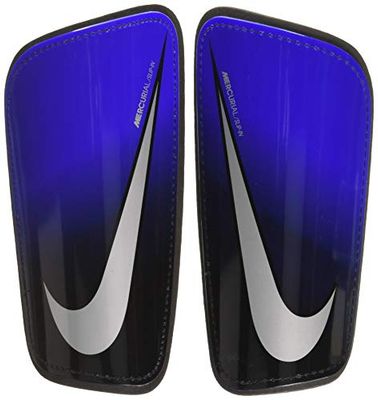 NIKE Herr NK MERC HRDSHL GRD Shin Guards, racer blå/svart/metallisk silver, medium