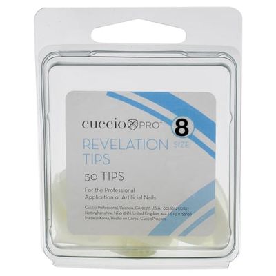 Cuccio Revelation 50-Piece Nail Tips, Size 8