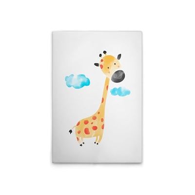 A.S. Création DD132523 Tableau mural pour chambre d'enfant Motif girafe aquarelle Blanc/jaune 60 x 90 cm