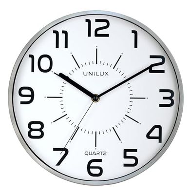 Unilux Pop Clock, cinzento metalizado, 30,5 cm