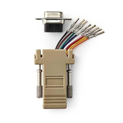 NEDIS Adaptateur série | Adaptateur | D-SUB 9 Broches | RJ45 Femelle | Nickelé | Ivoire | Boîte
