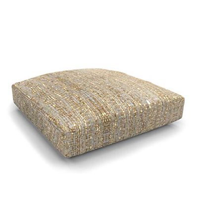 Heckett Lane Valeria Pouf, Gold, 60x60x10